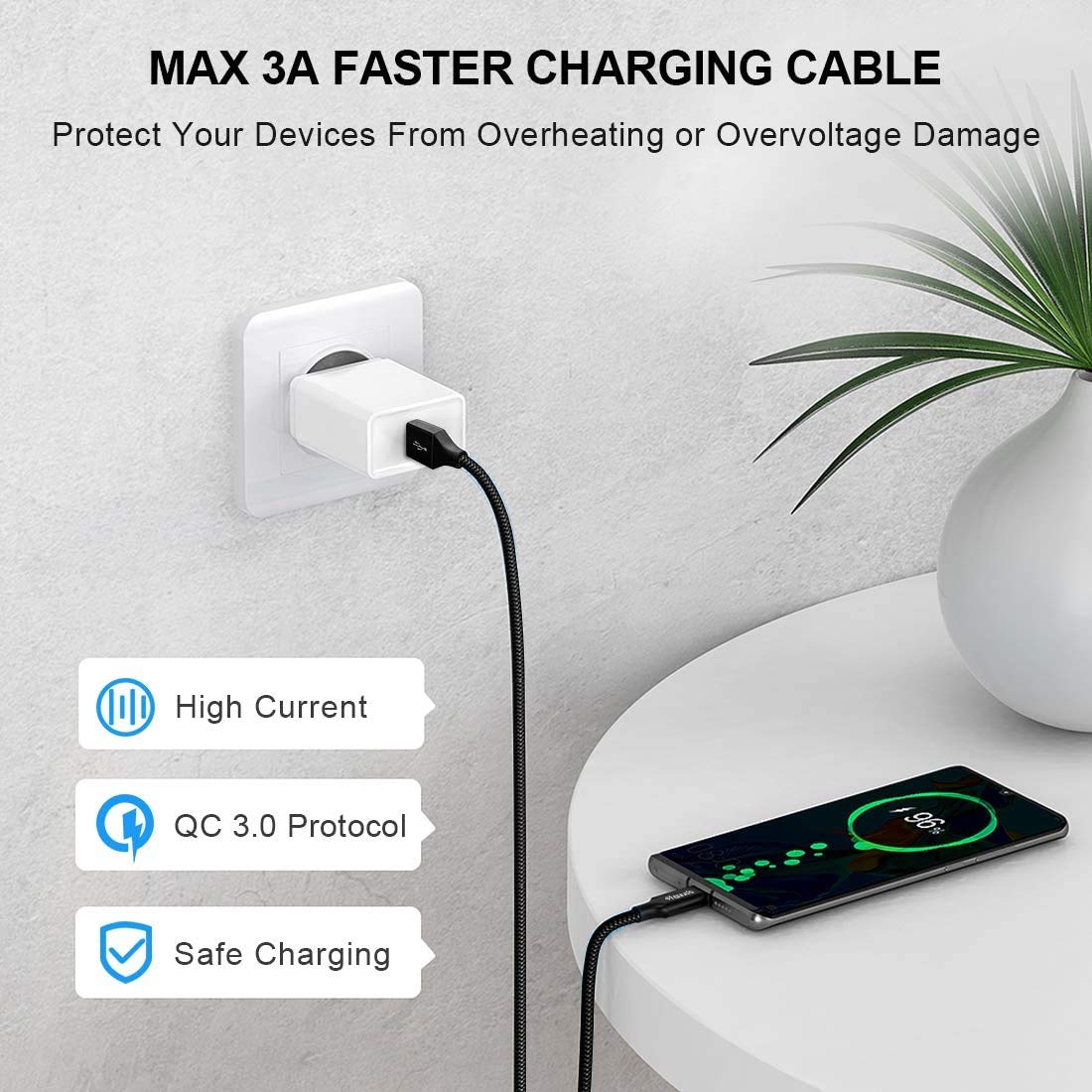 Pack 5 Cables USB-C de Carga Rápida – Resistentes, Compatibles y de Alta Velocidad