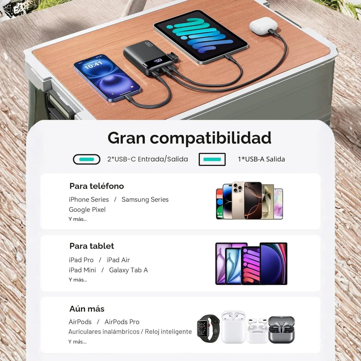 INIU Power Bank 20000mAh Carga Rápida 22.5W