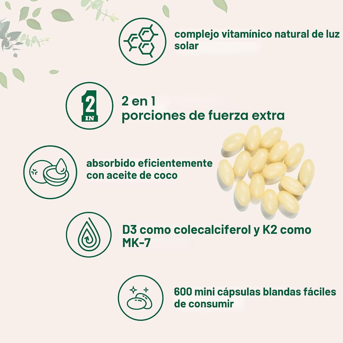 Micro Ingredients Vitamina D3 10,000 IU + K2 MK-7 200 mcg – 300 Softgels