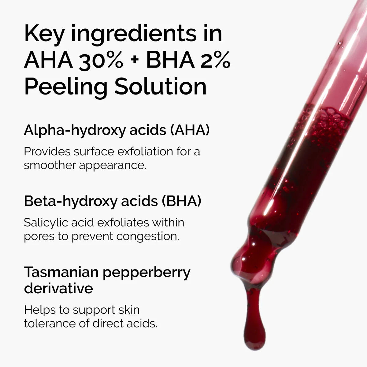 The Ordinary AHA 30% + BHA 2% Peeling Solution - Textura y modo de uso | Nuvio Perú