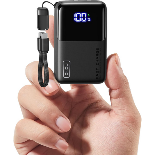 INIU Power Bank P50 10000 mAh 45W Ultra Compacto - Carga rápida en tu bolsillo | Nuvio Perú

