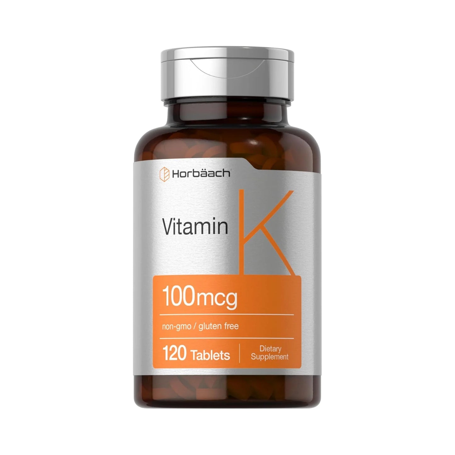 Horbaach Vitamina K 100 mcg 120 tabletas - Suplemento para coagulación y salud ósea | Nuvio Perú
