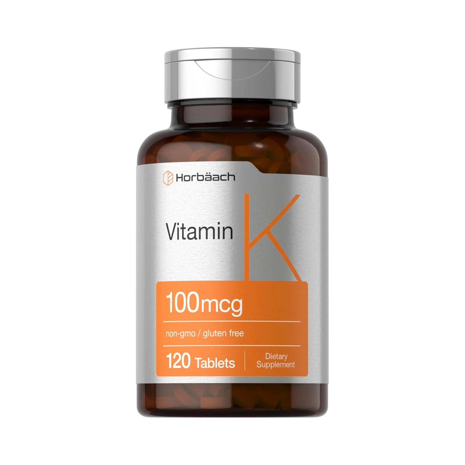 Horbaach Vitamina K 100 mcg 120 tabletas - Suplemento para coagulación y salud ósea | Nuvio Perú
