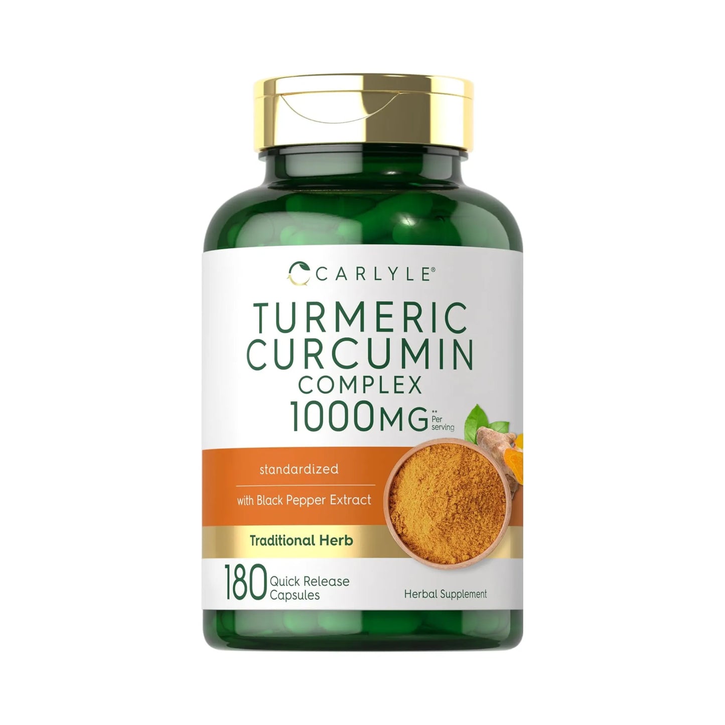 Carlyle Curcumina Cúrcuma 1000 mg con Pimienta Negra - Antiinflamatorio natural | Nuvio Perú
