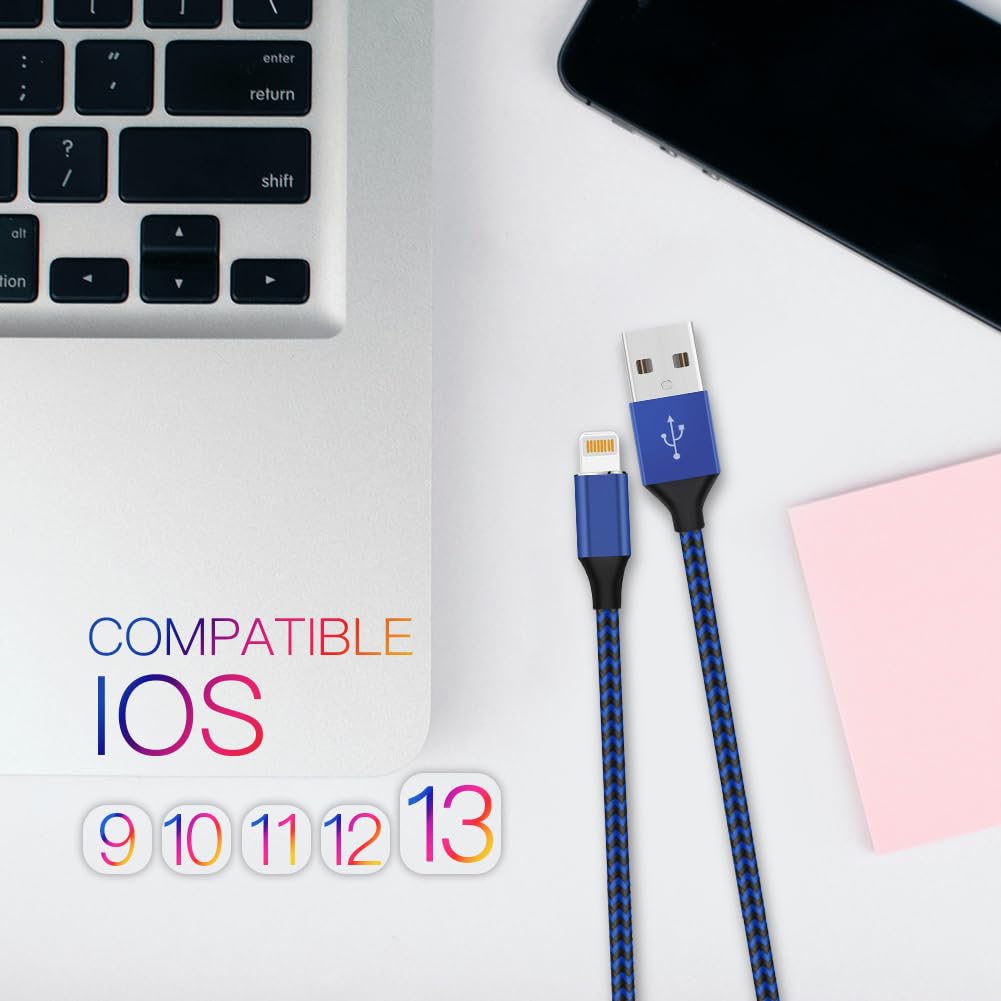 Set 6 Cables Lightning iPhone - Detalle de conectores y durabilidad | Nuvio Perú
