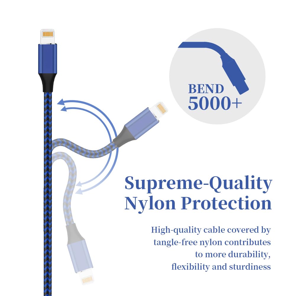 Set 6 Cables Lightning para iPhone – Alta Velocidad y Ultra Duraderos