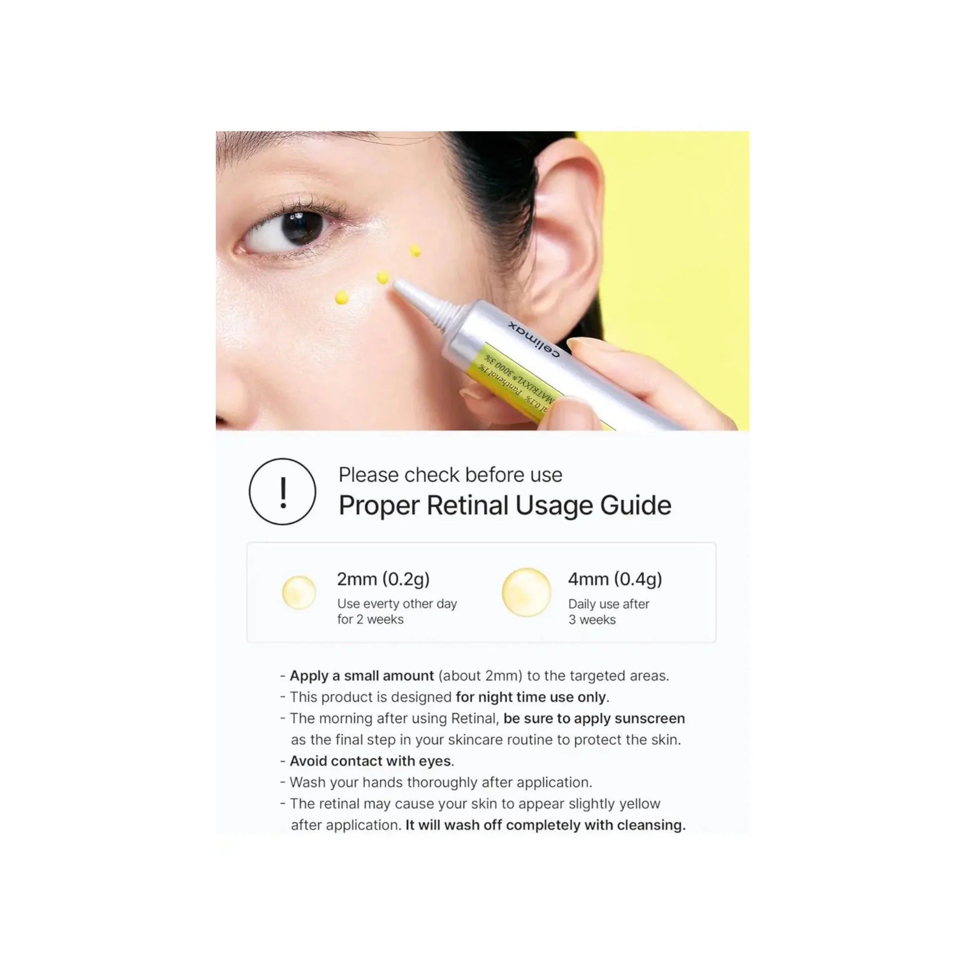 aplicación serum celimax en rostro cuidado piel manchas