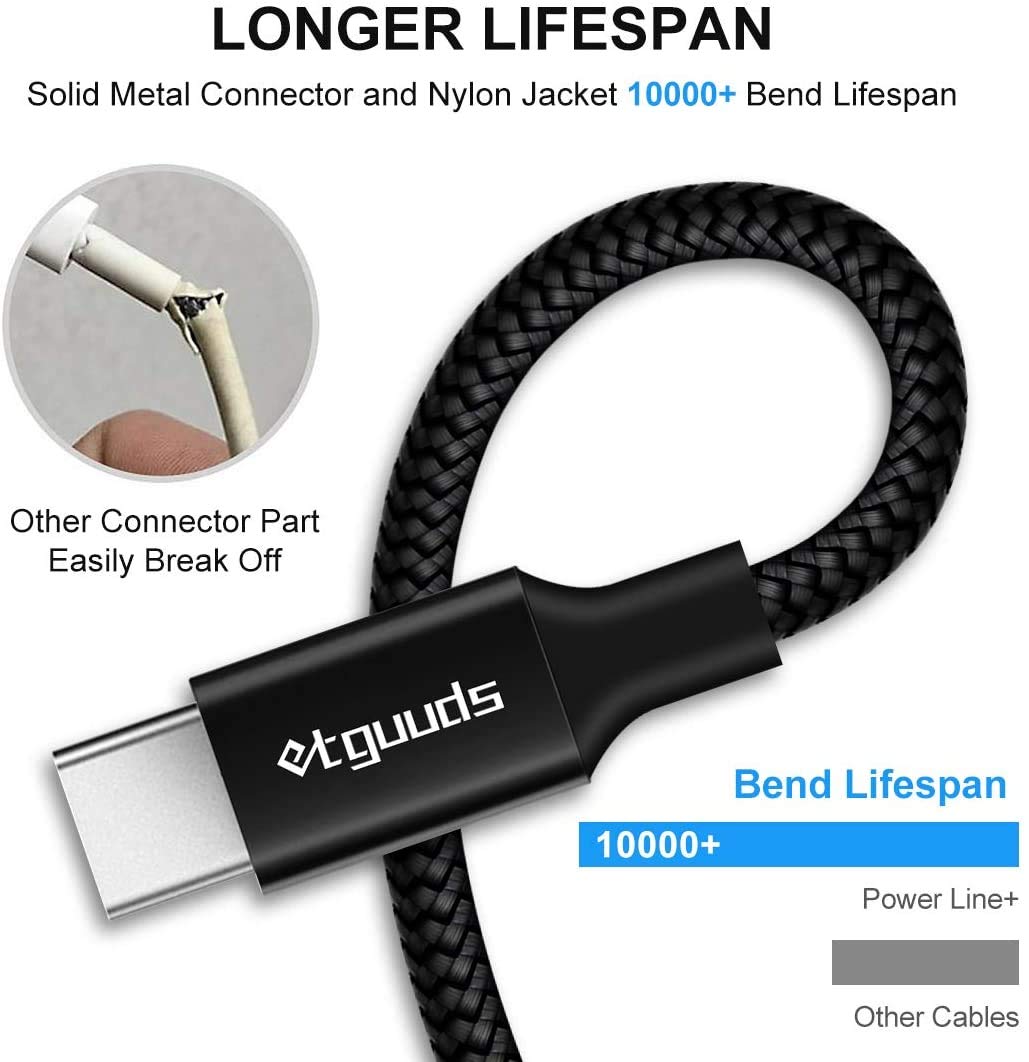 Pack 5 Cables USB-C de Carga Rápida – Resistentes, Compatibles y de Alta Velocidad