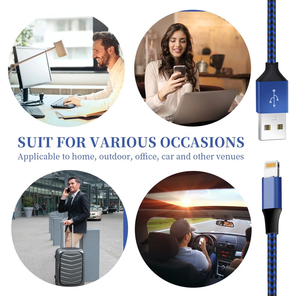 Set 6 Cables Lightning para iPhone – Alta Velocidad y Ultra Duraderos