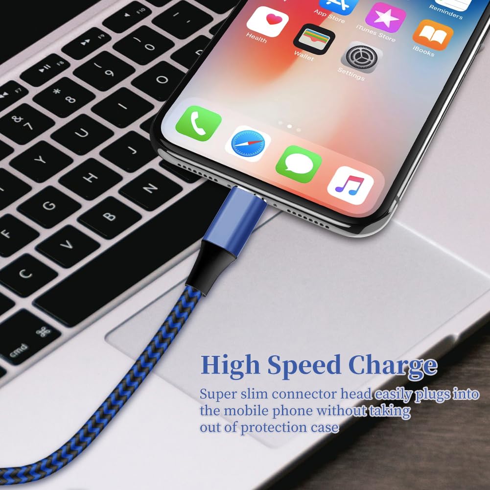 Set 6 Cables Lightning para iPhone – Alta Velocidad y Ultra Duraderos
