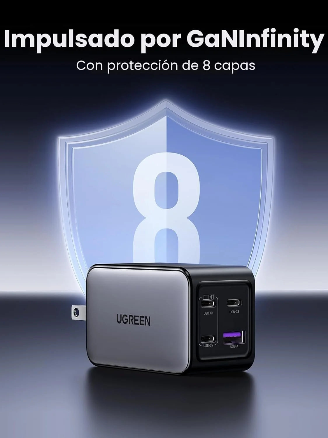 UGREEN Nexode 65W GaN Cargador de Pared USB C