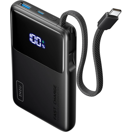INIU Cargador portátil pequeño, 45 W PD carga rápida 10000 mAh