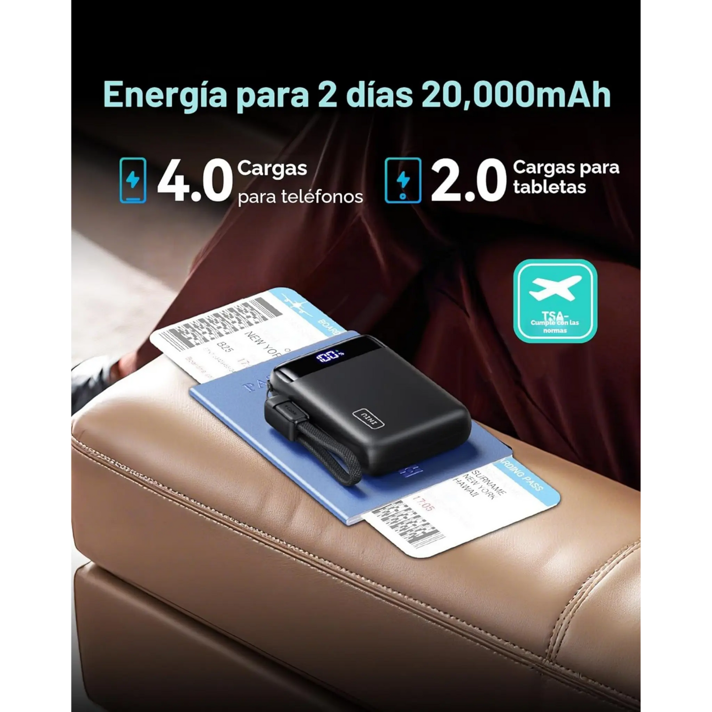 INIU Power Bank 20000mAh Carga Rápida 22.5W