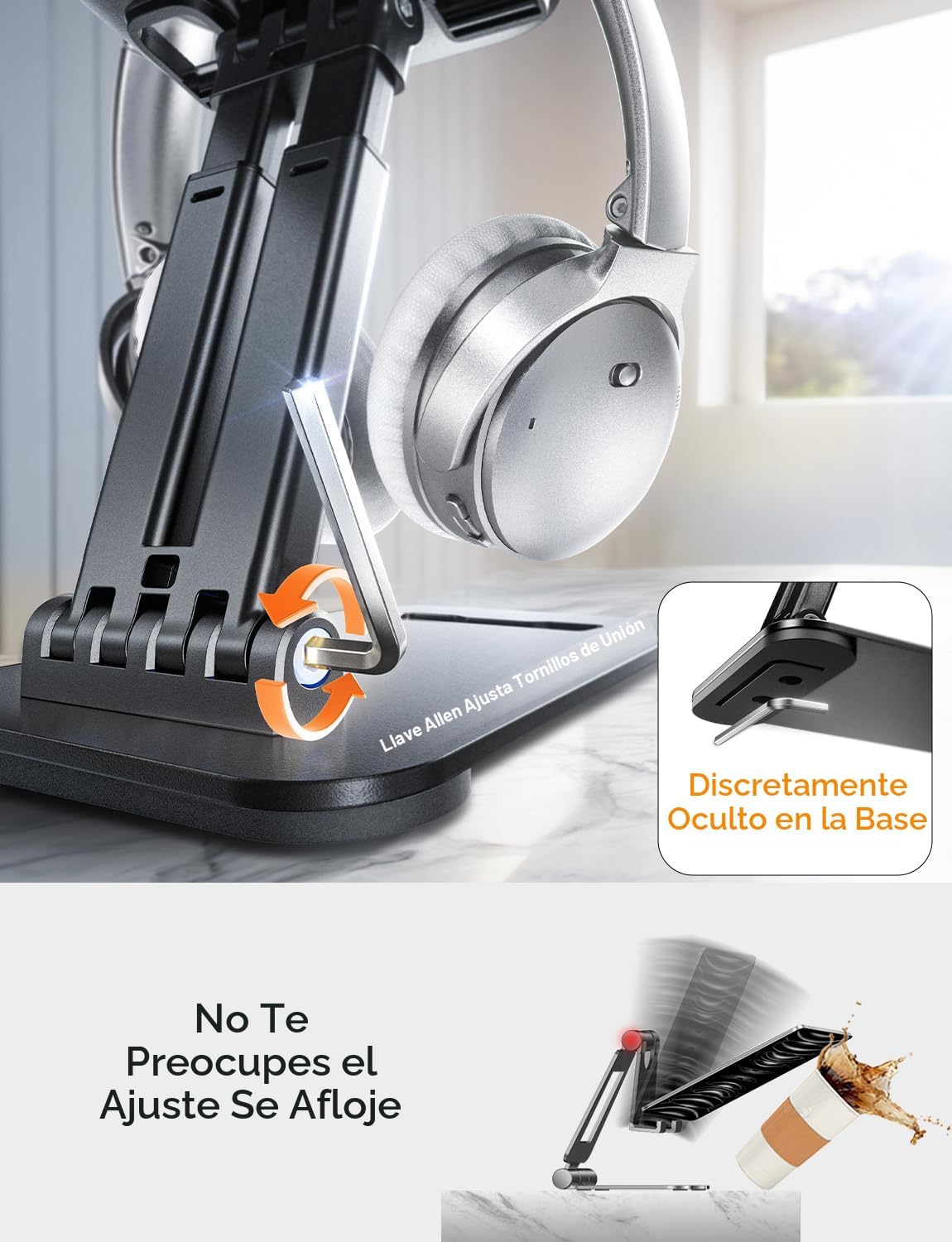 Soporte Premium Ajustable para Tablet – Base Estable, Plegable y Compatible con iPad, Samsung y Más