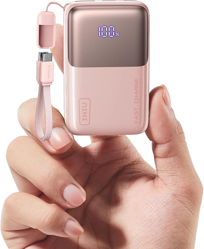 Power Bank INIU 10,000mAh Ultra Compacto – Carga Rápida 45W en tu Bolsillo P50