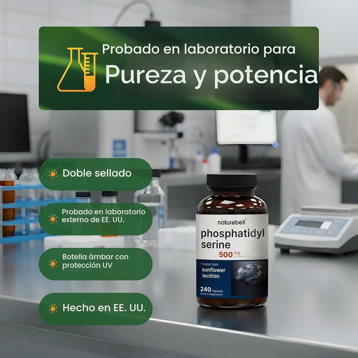 NatureBell Phosphatidylserine 500 mg – 240 Cápsulas