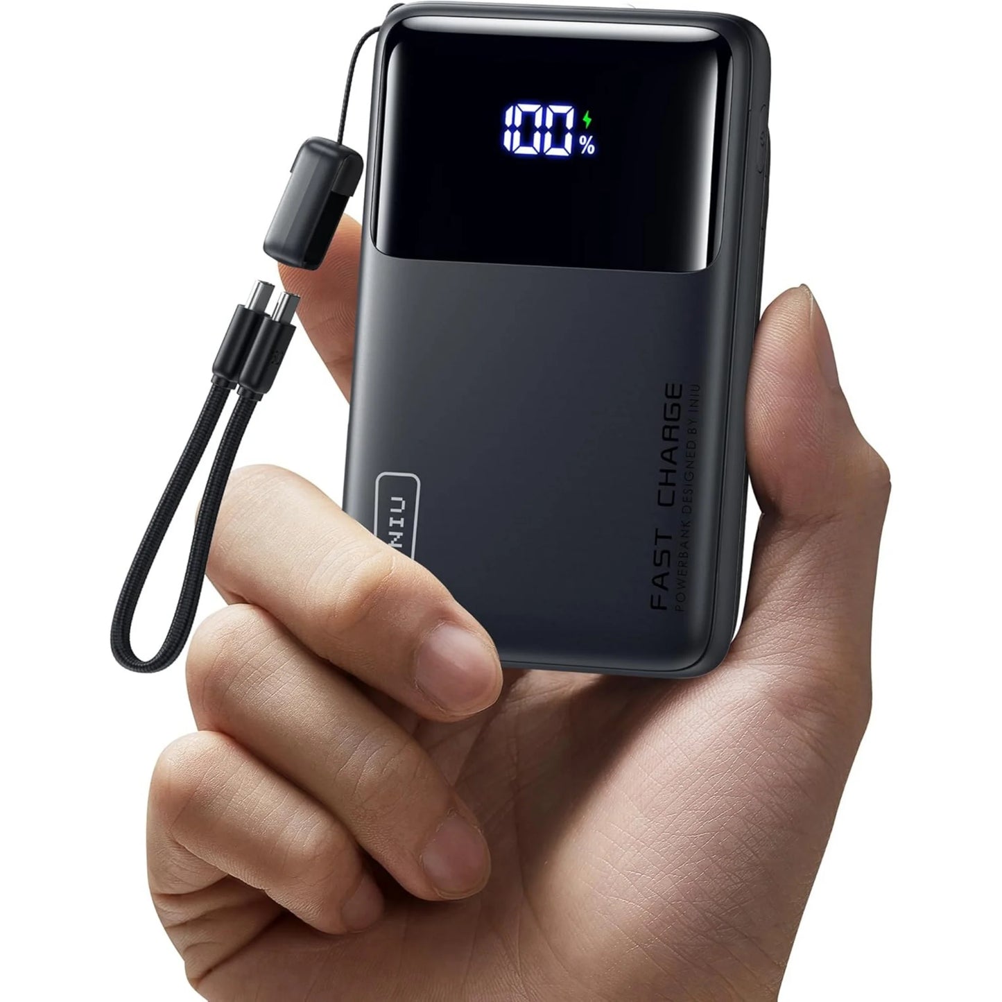 INIU Power Bank 10000 mAh USB-C - Cargador portátil para viajes y uso diario | Nuvio Perú

